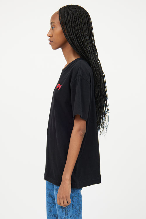 Comme des Garçons PLAY Black & Red Logo T-Shirt