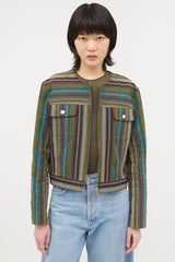 Celine 2000s Jacquard Stripe Jacket