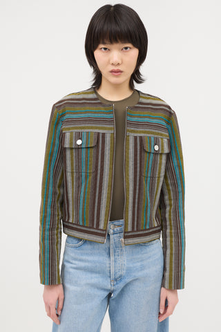 Celine 2000s Jacquard Stripe Jacket