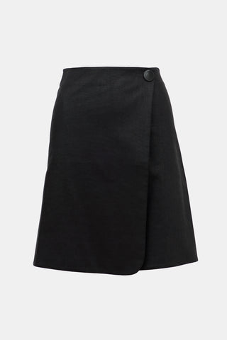 Celine 2010 Linen Wrap Skirt