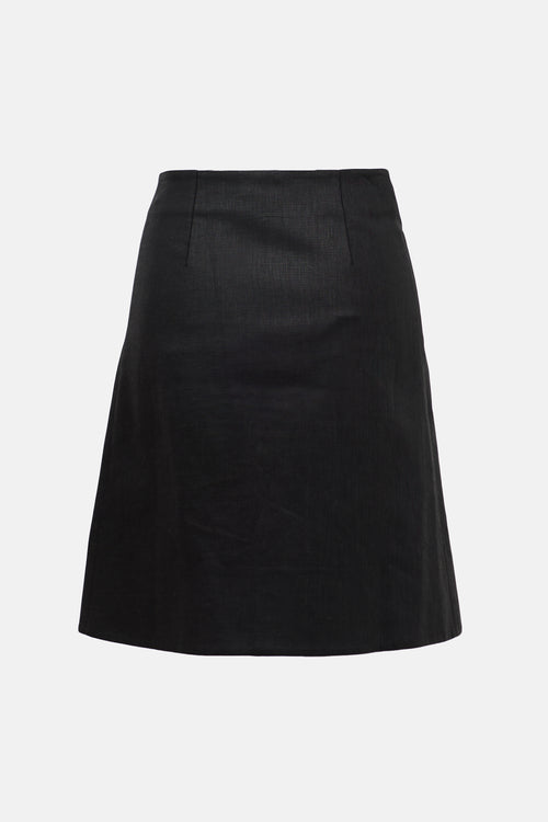 Celine 2010 Linen Wrap Skirt