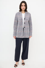 Celine Plaid Jacket