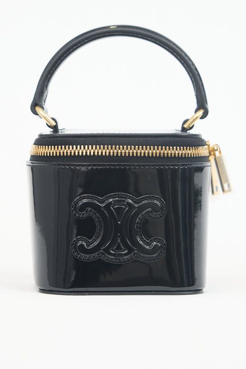 Patent Mini Vanity Case Triomphe Bag