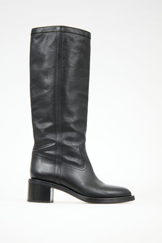 Celine Leather Folco Boot