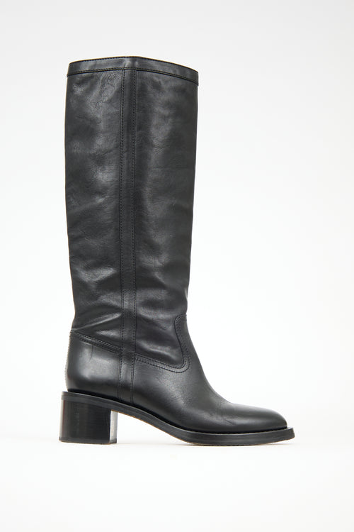 Celine Leather Folco Boot