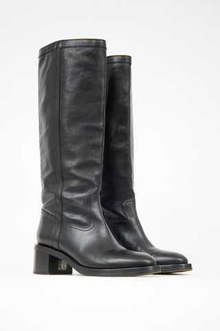 Celine Leather Folco Boot