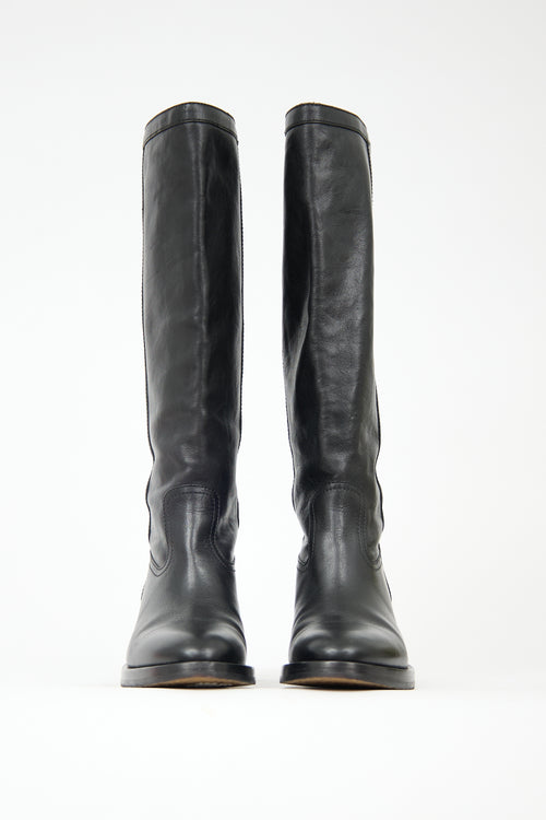 Celine Leather Folco Boot