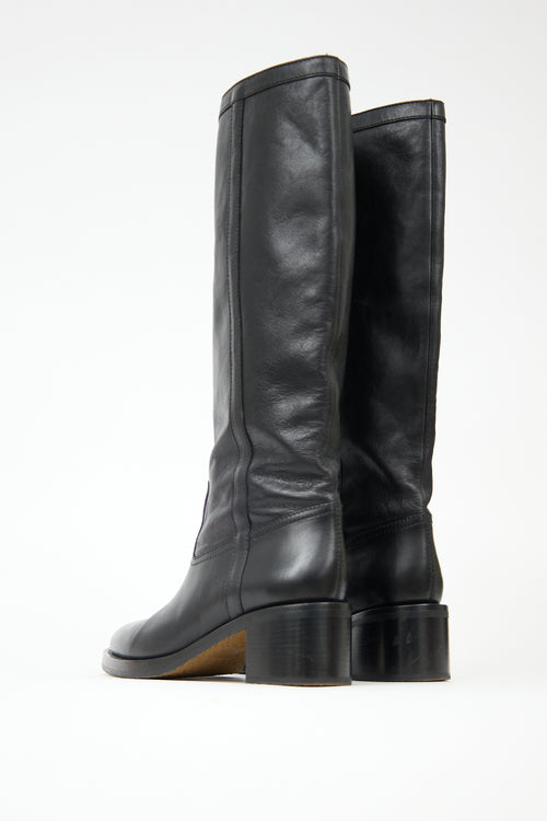 Celine Leather Folco Boot
