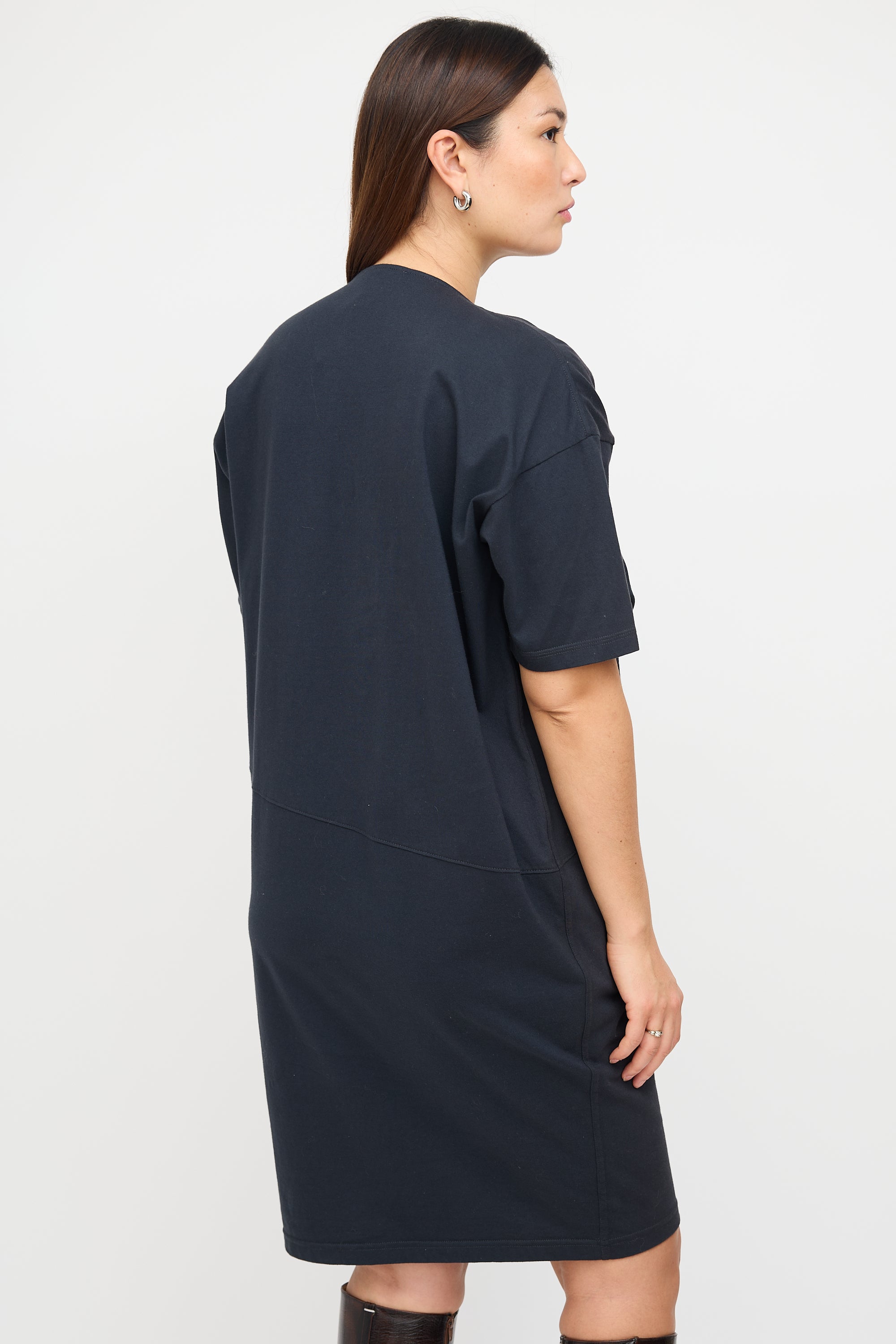 celine t shirt dress shirt dress IN technical cotton poplin - WHITE