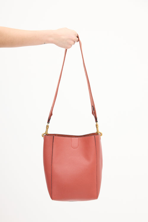 Celine Brick Red Leather Small Sangle Shoulder Bag