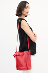 Celine 2017 Red Leather Big Bucket Bag