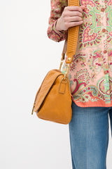 Celine 2011 Orange Leather Flap Shoulder Bag