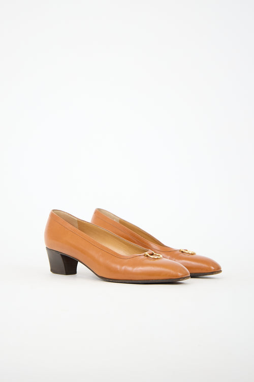 Celine 1990s Leather Pump