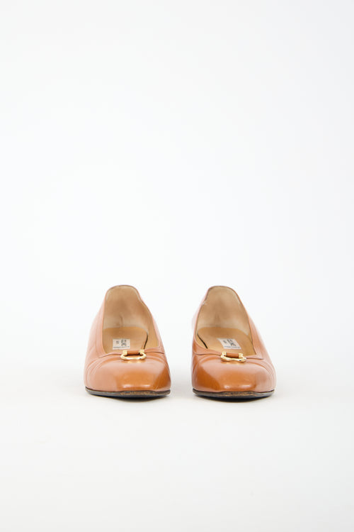 Celine 1990s Leather Pump