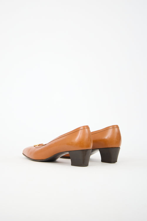 Celine 1990s Leather Pump