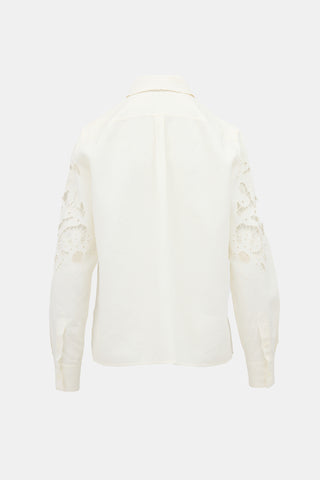 Celine Linen Embroidered Shirt