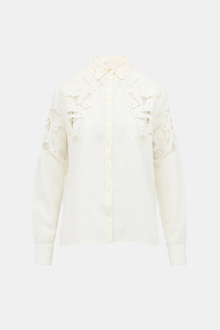 Celine Linen Embroidered Shirt