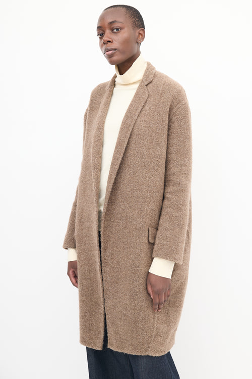 Celine Brown Open Long Cardigan