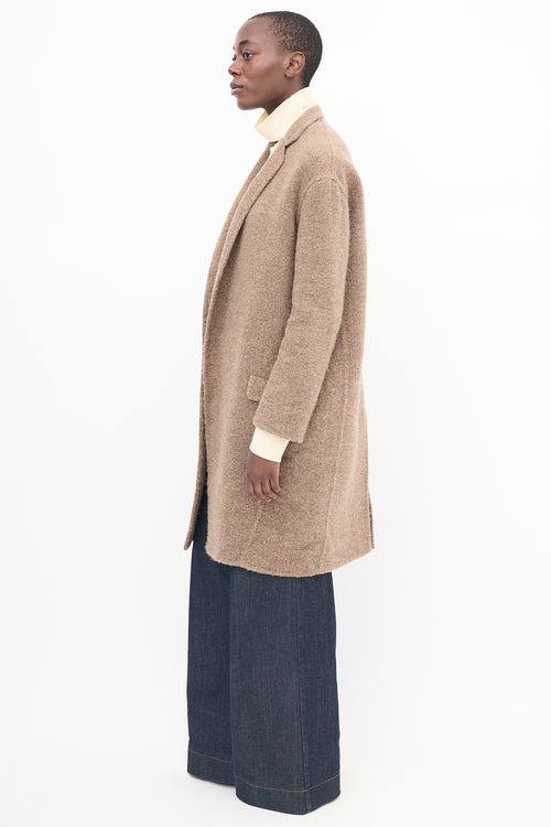 Celine Brown Open Long Cardigan