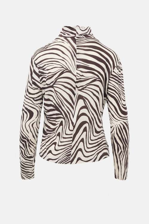 Celine Silk Patterned Top