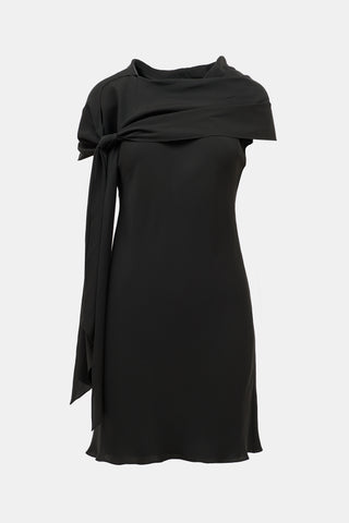 Celine Silk Draped Scarf Dress