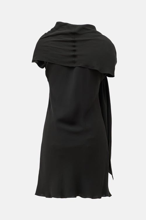 Celine Silk Draped Scarf Dress
