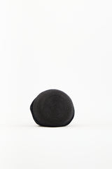 Cesta Black Suede & Sisal Bucket Bag
