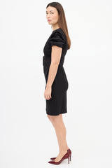 Chanel Fall 2008 Black Silk Quilted Sheath Dress