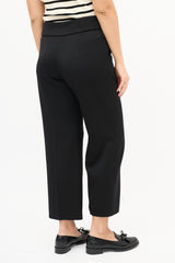 Chanel FW 2008 Black Wool Wide Leg Trouser