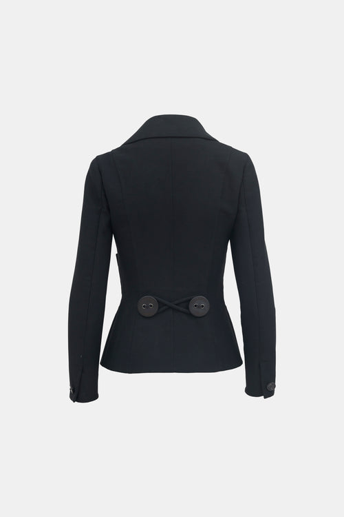 Chanel Wool Logo Button Jacket