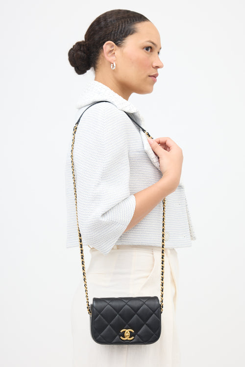 Chanel Leather Mini Nailed CC Flap Bag