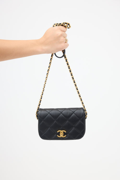 Chanel Leather Mini Nailed CC Flap Bag