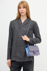 Chanel 2015 Exotic Leather Iridescent Classic Double Flap Bag