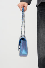 Chanel 2015 Exotic Leather Iridescent Classic Double Flap Bag