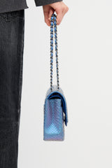 Chanel 2015 Exotic Leather Iridescent Classic Double Flap Bag