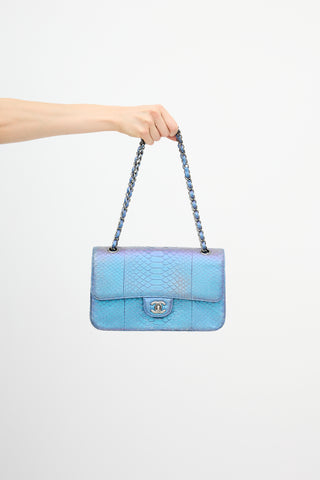 Chanel 2015 Exotic Leather Iridescent Classic Double Flap Bag
