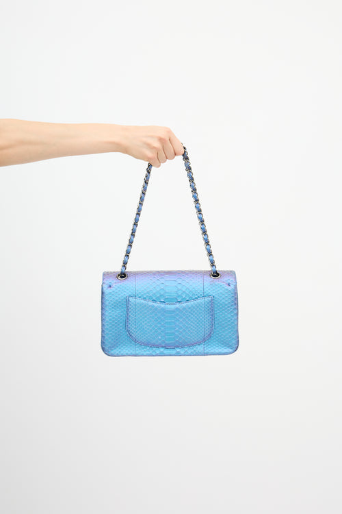 Chanel 2015 Exotic Leather Iridescent Classic Double Flap Bag