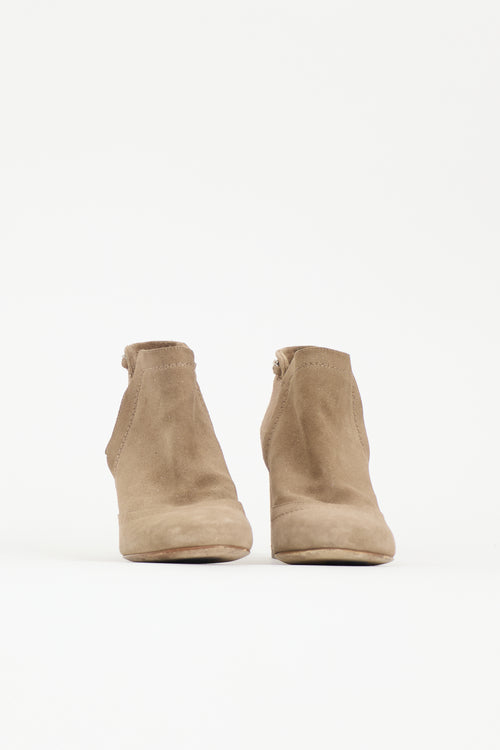 Chanel Suede Glitter CC Boot