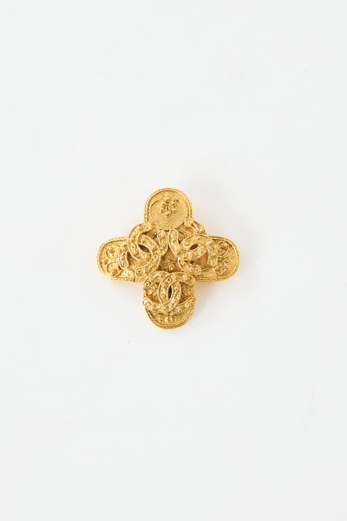 Chanel Fall 1994 Triple Coco Mark CC Brooch