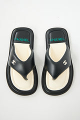 Chanel Leather CC Slide