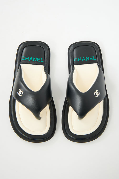 Chanel Leather CC Slide