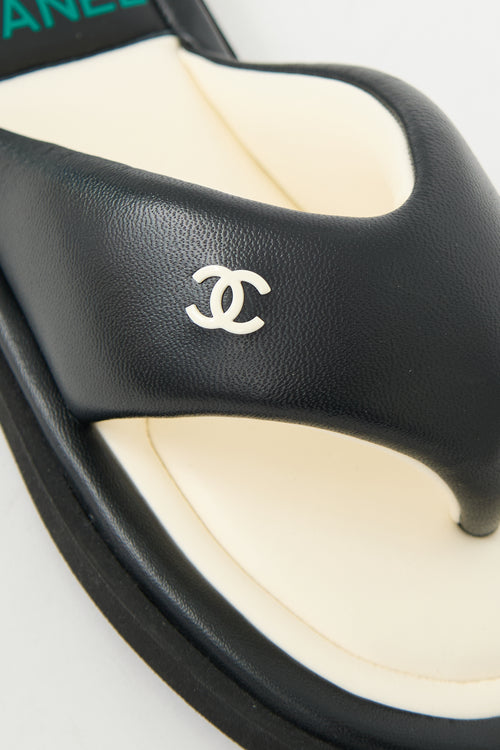 Chanel Leather CC Slide