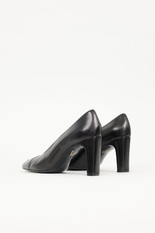 Chanel Vintage Leather CC Pump