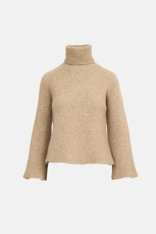 Chanel Fall 1998 Wool CC Turtleneck Sweater