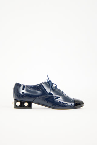 Chanel Patent CC Pearl Oxford