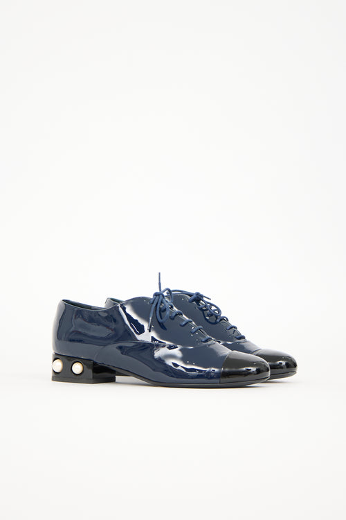 Chanel Patent CC Pearl Oxford