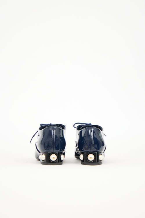 Chanel Patent CC Pearl Oxford