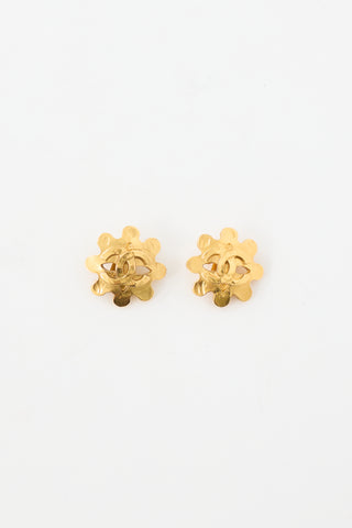 Chanel Fall 1994 Flower CC Clip On Earrings