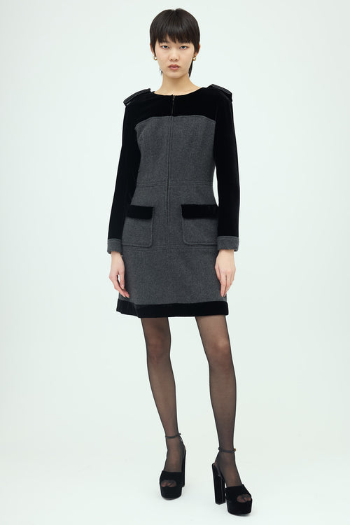 Chanel Velvet & Cashmere Dress