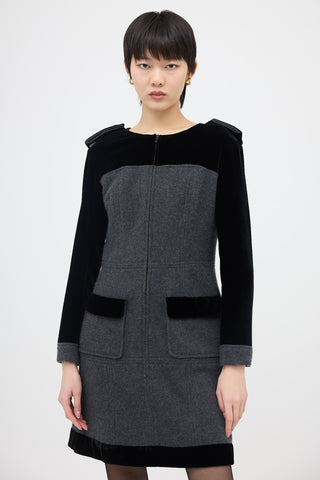 Chanel Velvet & Cashmere Dress